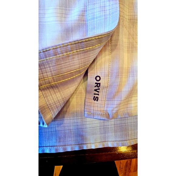 Orvis Purple White Work Flat Creek Button Up Shirt Blouse, New. Woman's Sz S - Picture 8 of 10